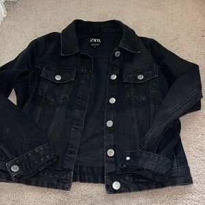 Zara black jean jacket